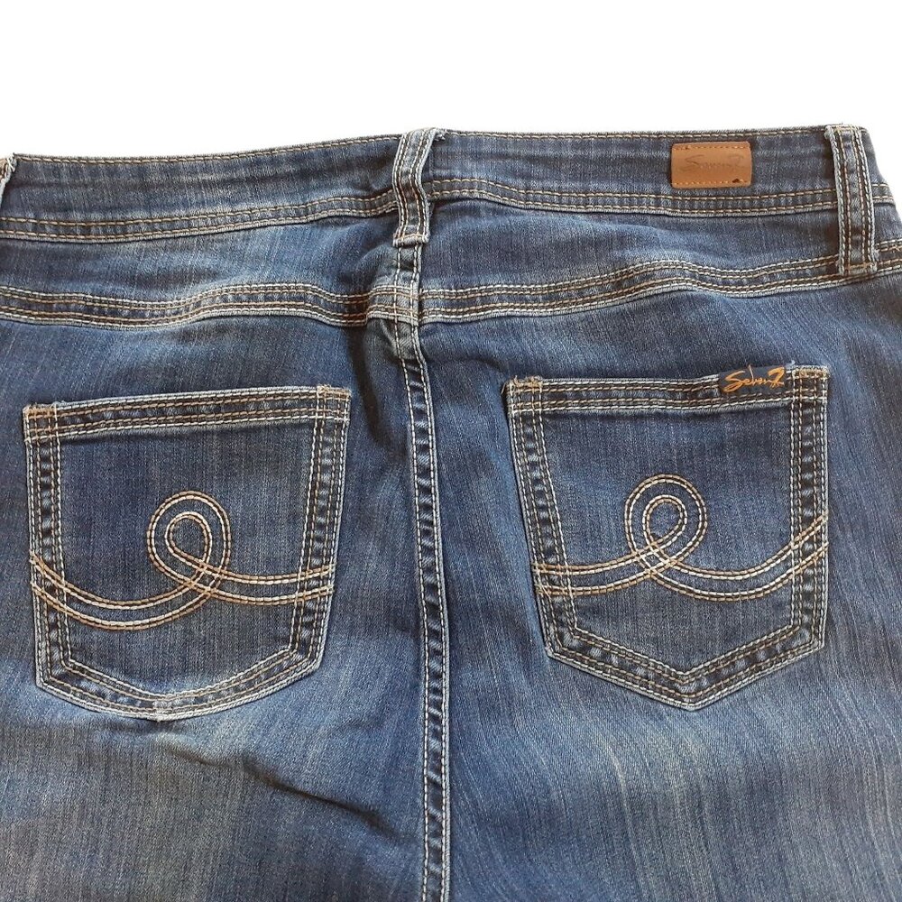 Seven7 Skinny Jeans Womens Size 16W Blue Denim Cotton Mid Rise 5 Pocket Design - Picture 3 of 5